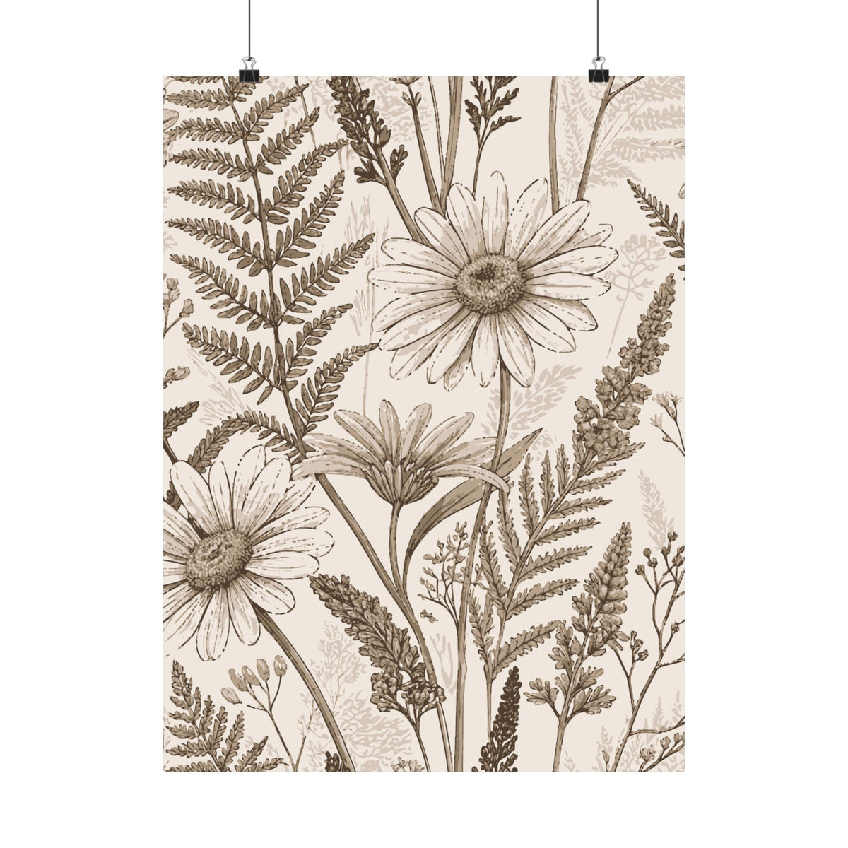 Wildflowers Pattern 176 - 18 in x 24 in Matte Poster