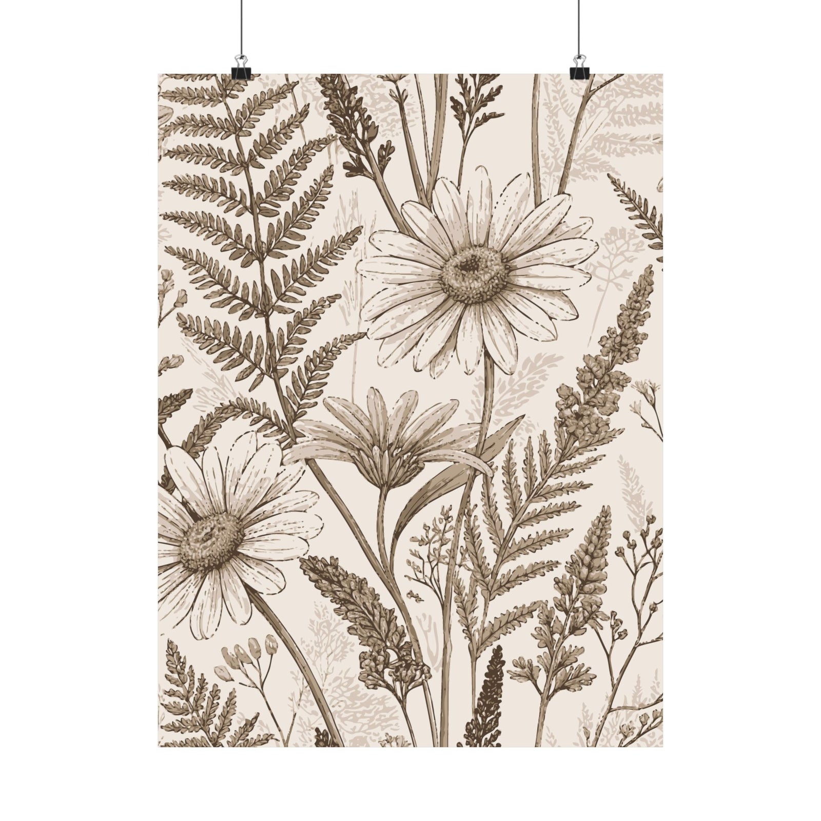 Wildflowers Pattern 176 - 18 in x 24 in Matte Poster