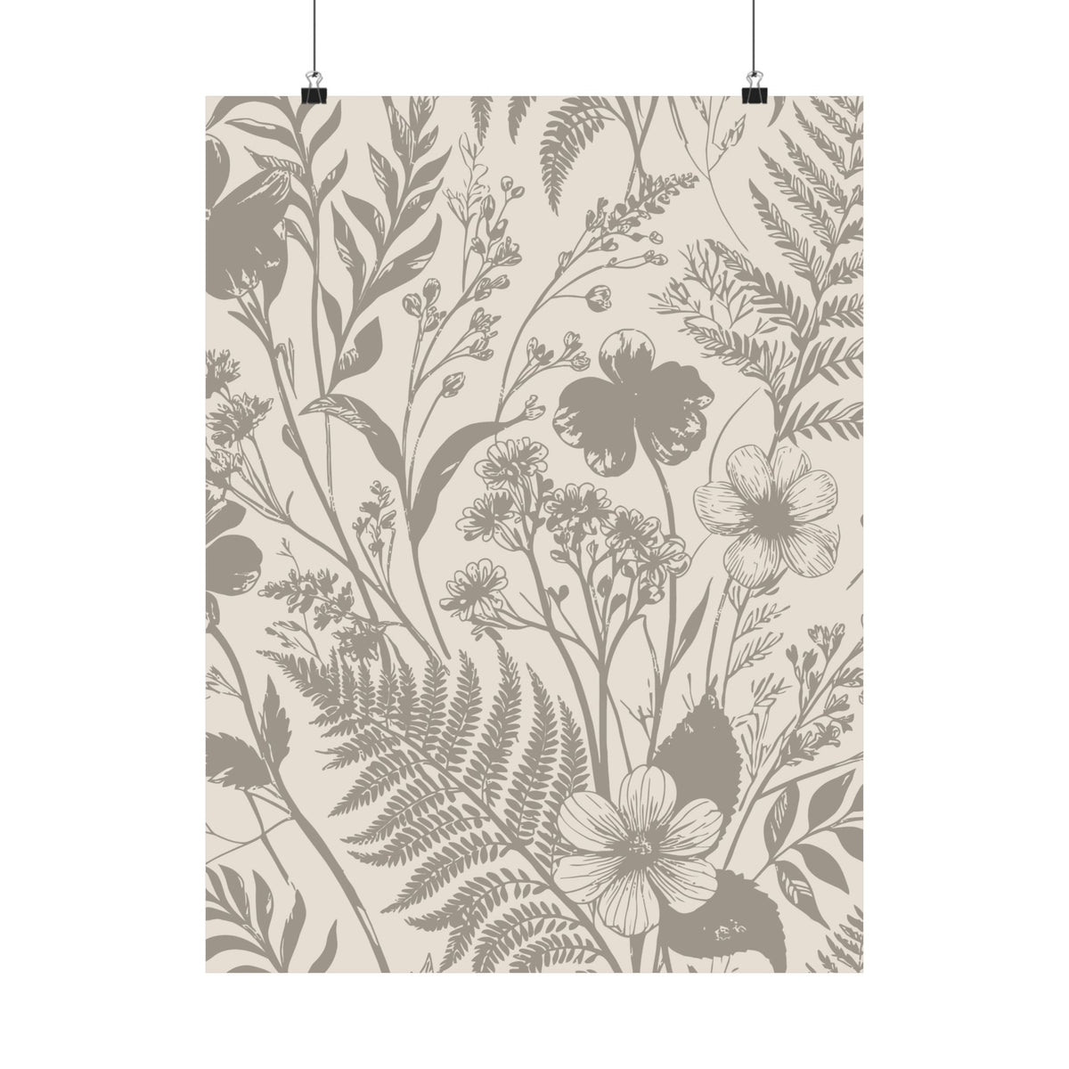 Wildflowers Pattern 087 - 18 in x 24 in Matte Poster