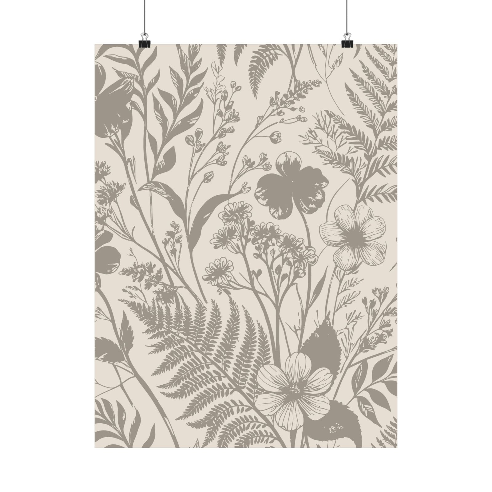 Wildflowers Pattern 087 - 18 in x 24 in Matte Poster