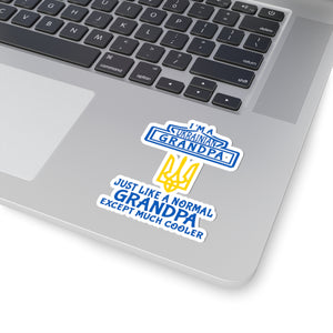 Ukrainian Grandpa - 3" x 3" Kiss-Cut Sticker