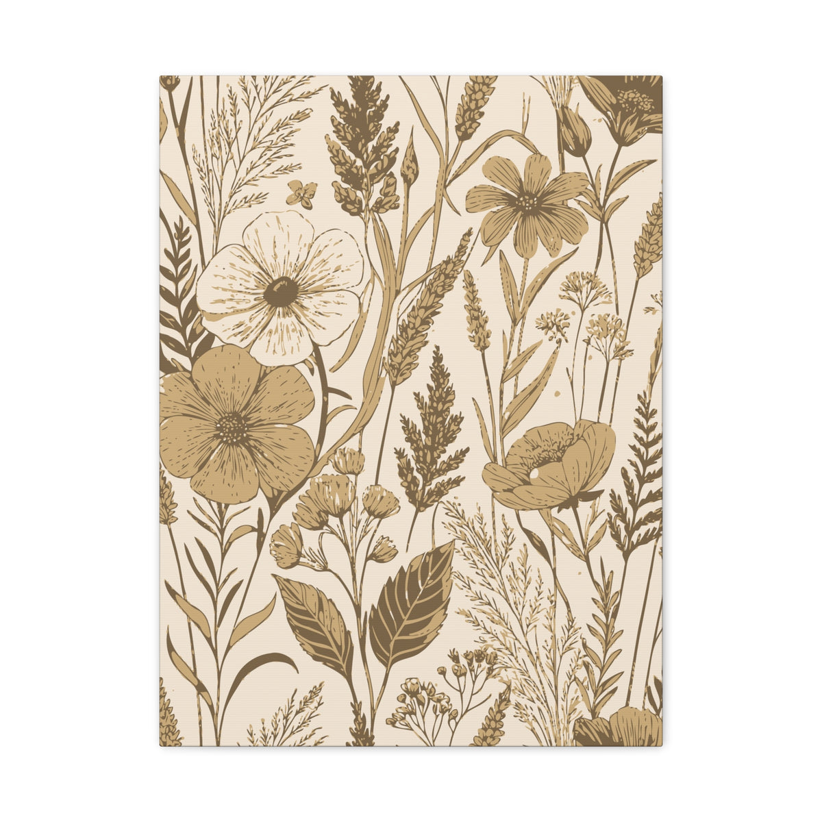 Wildflowers Pattern 003 - 18 in x 24 in Matte Canvas, Stretched, 1.25 in