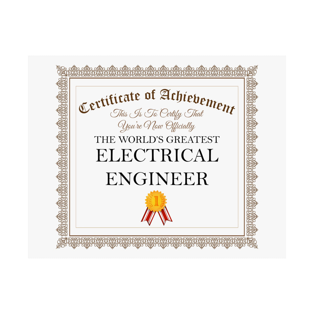 World's Greatest Electrical Engineer - 14 in x 11 in Matte Poster