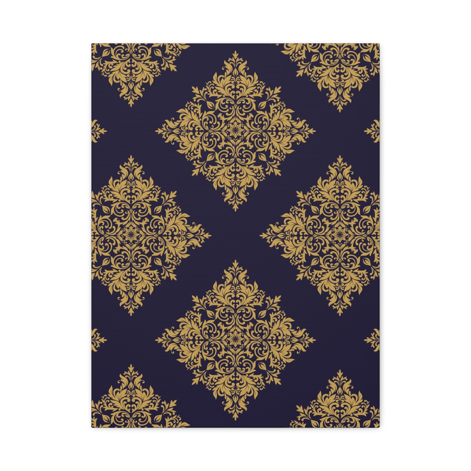 Damask Pattern 016 - 18 in x 24 in Matte Canvas, Stretched, 1.25 in