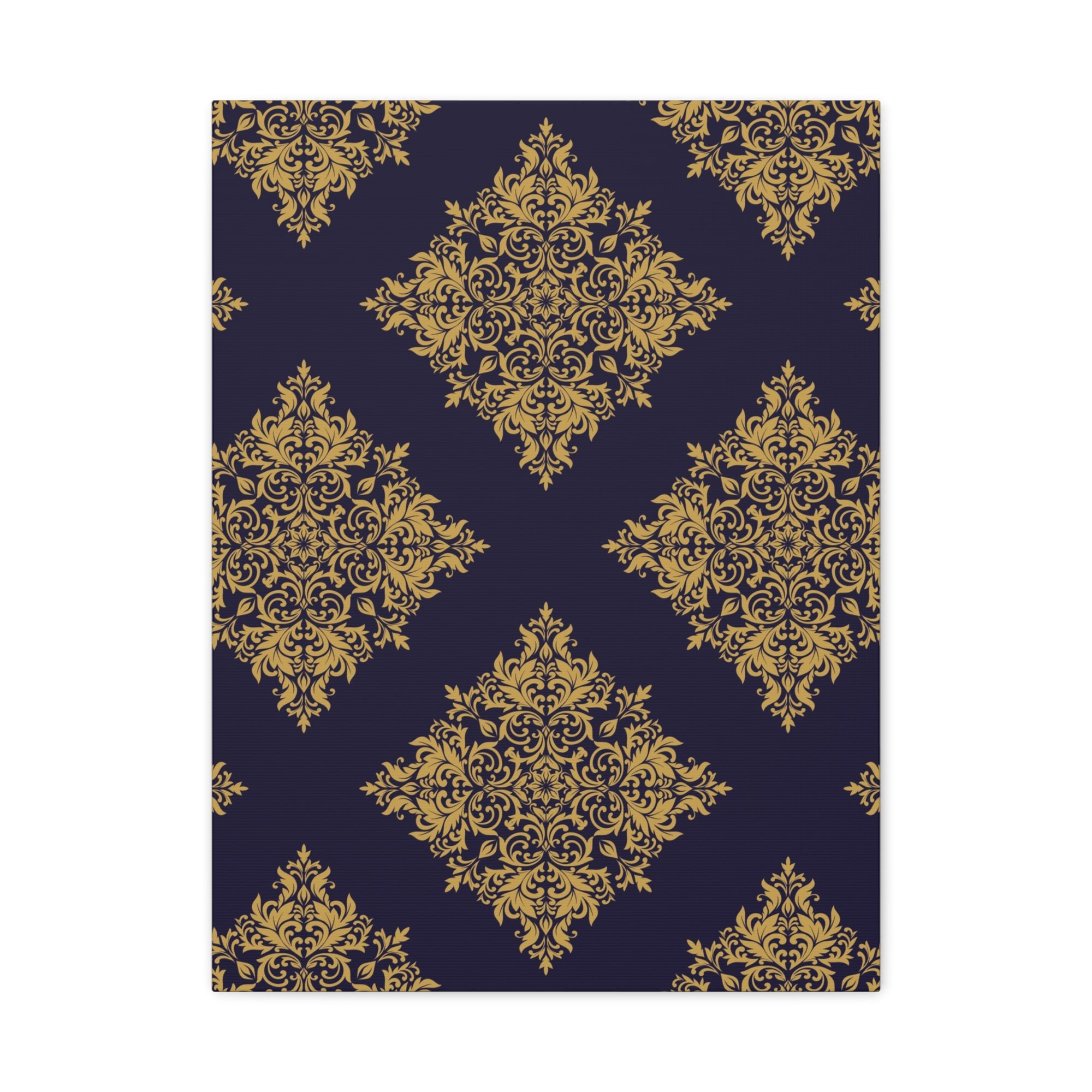 Damask Pattern 016 - 18 in x 24 in Matte Canvas, Stretched, 1.25 in