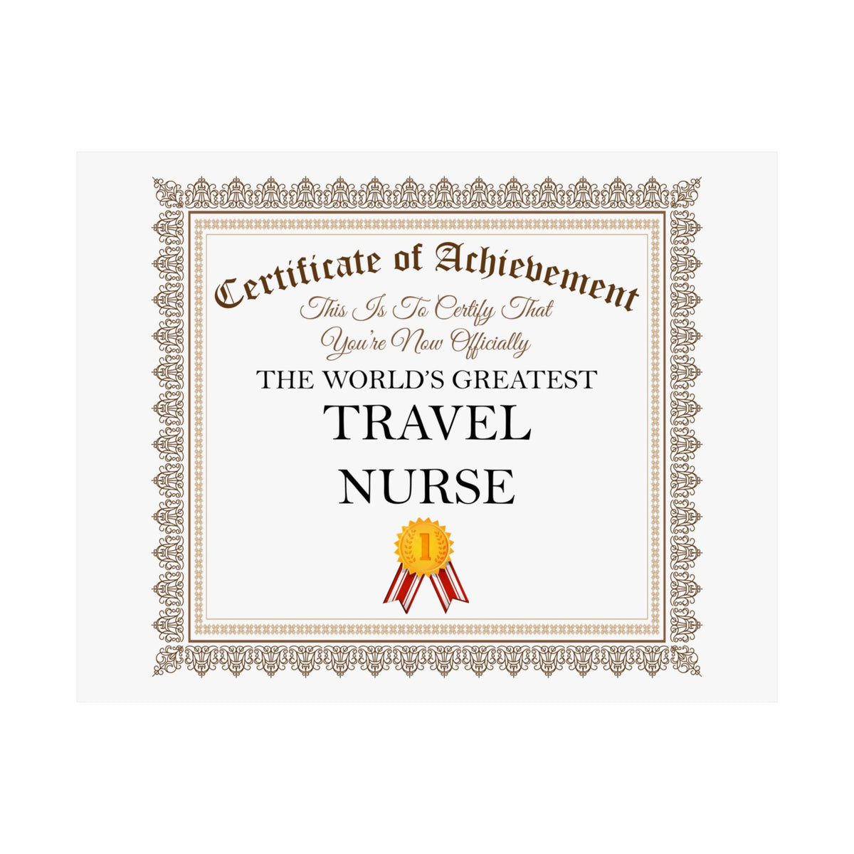 World's Greatest Travel Nurse - 14 in x 11 in Matte Poster