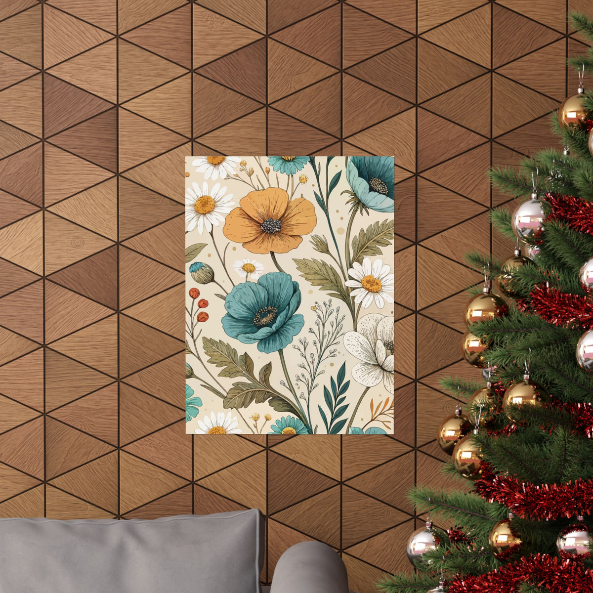 Wildflowers Pattern 073 - 18 in x 24 in Matte Poster