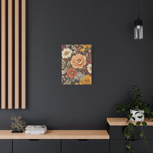 Wildflowers Pattern 025 - 18 in x 24 in Matte Canvas, Stretched, 1.25 in