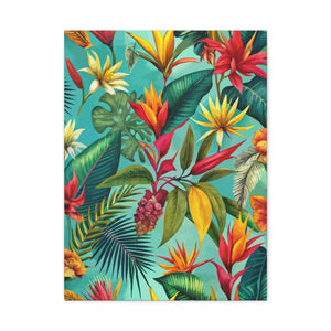 Folk Floral Pattern, Brazilian Inspired 03 - 18 in x 24 in Matte Canvas, Stretched, 1.25 in