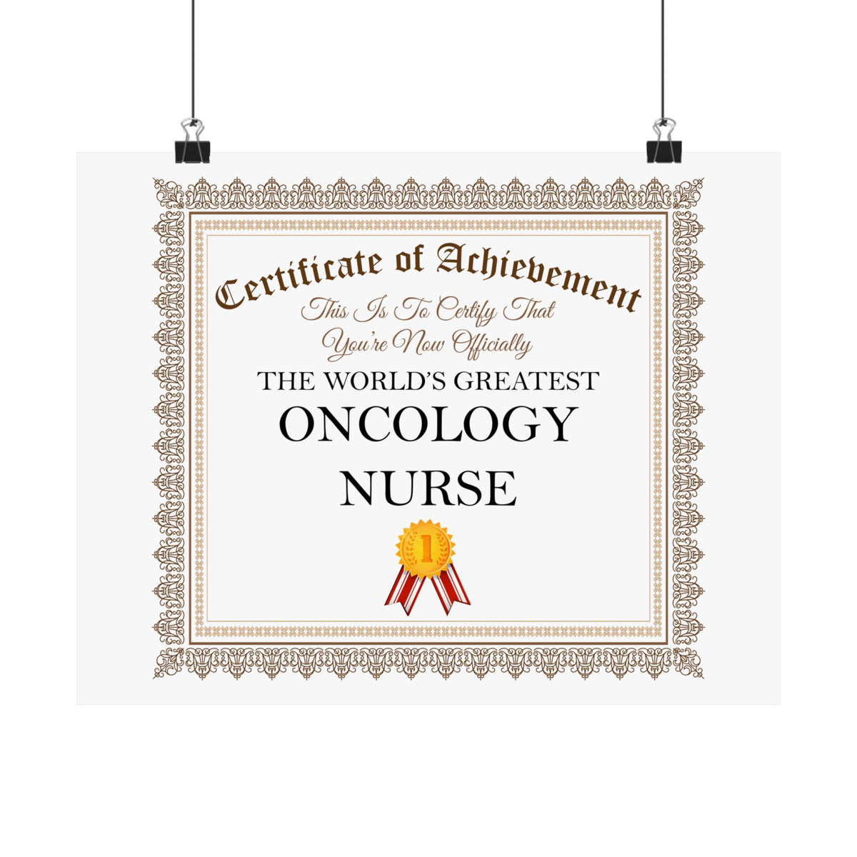 World's Greatest Oncology Nurse - 14 in x 11 in Matte Poster