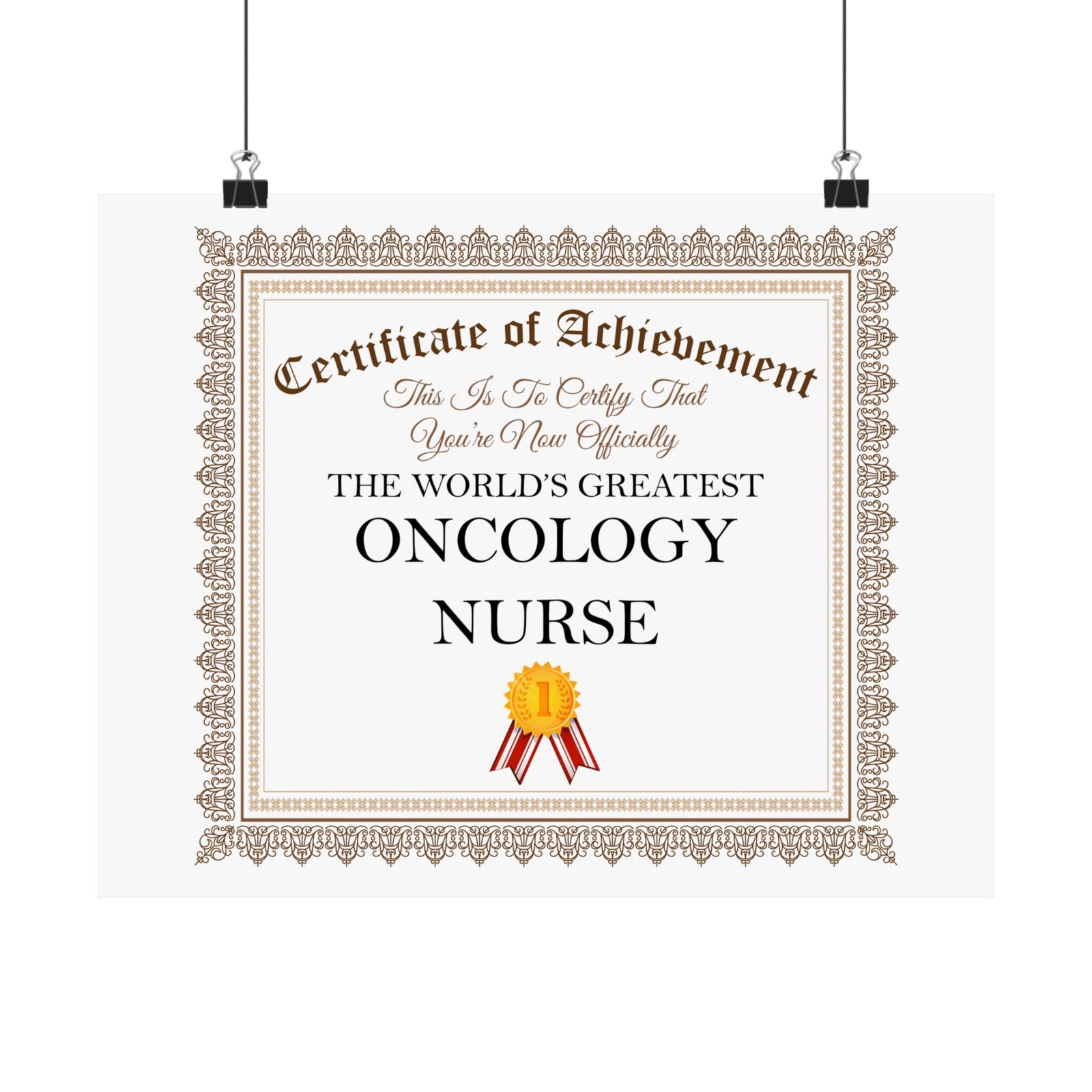 World's Greatest Oncology Nurse - 14 in x 11 in Matte Poster