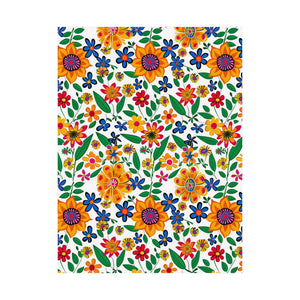 Mexican Floral Fiesta Pattern 007 - 18 in x 24 in Matte Poster