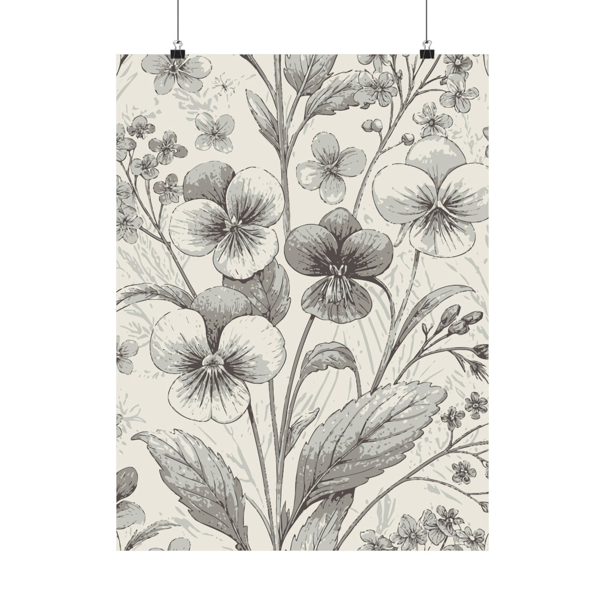 Wildflowers Pattern 159 - 18 in x 24 in Matte Poster