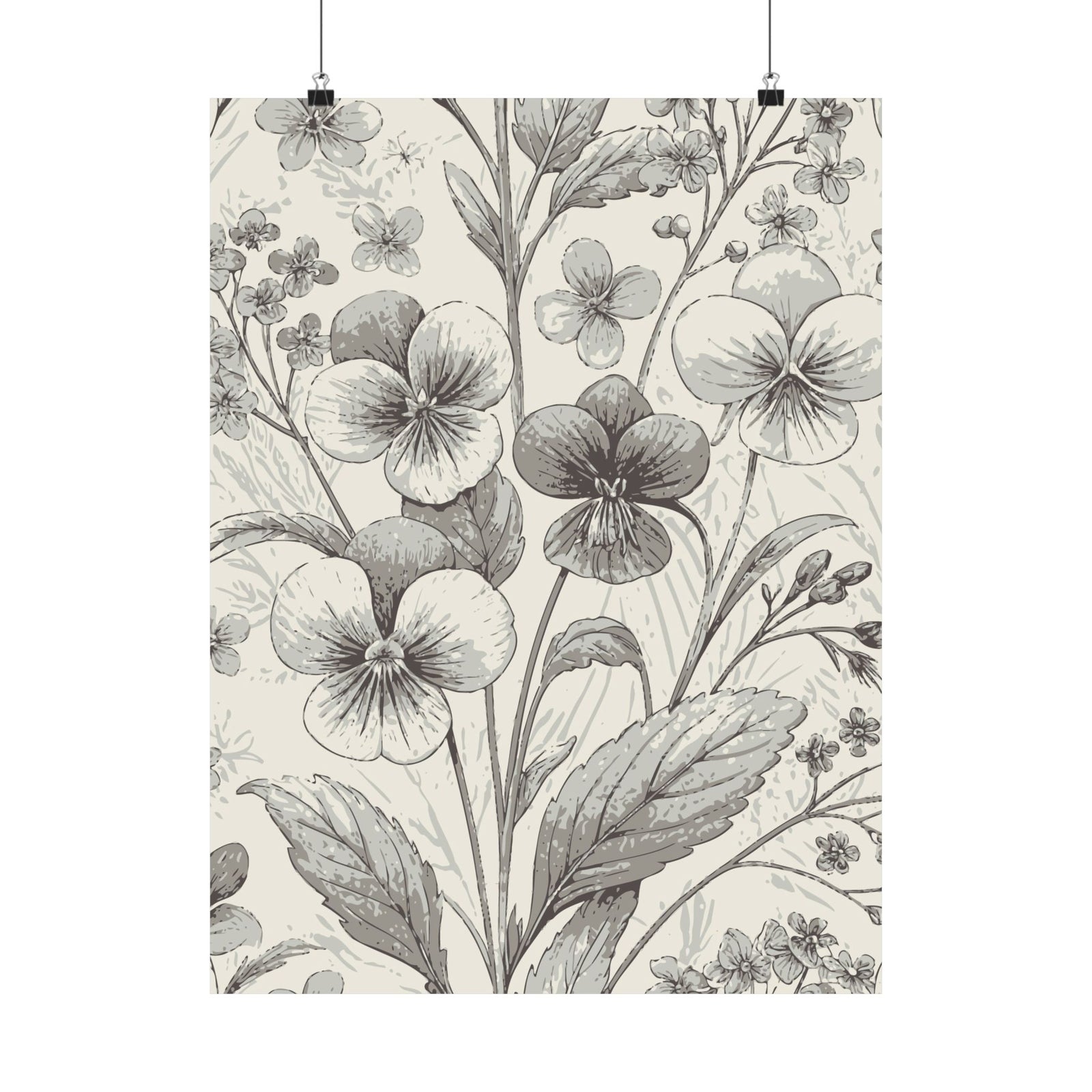 Wildflowers Pattern 159 - 18 in x 24 in Matte Poster
