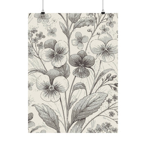 Wildflowers Pattern 159 - 18 in x 24 in Matte Poster