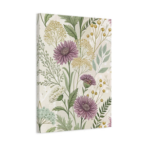 Wildflowers Pattern 071 - 18 in x 24 in Matte Canvas, Stretched, 1.25 in