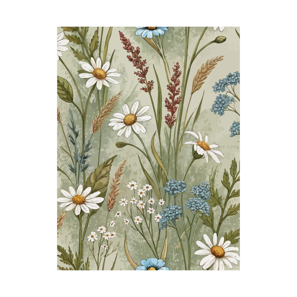 Wildflowers Pattern 167 - 18 in x 24 in Matte Poster