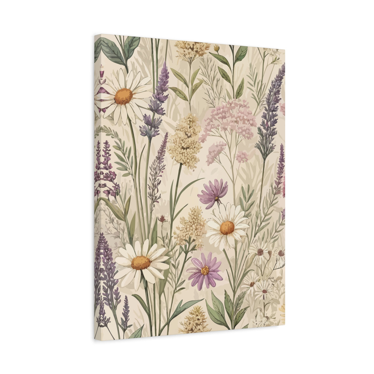 Wildflowers Pattern 148 - 18 in x 24 in Matte Canvas, Stretched, 1.25 in