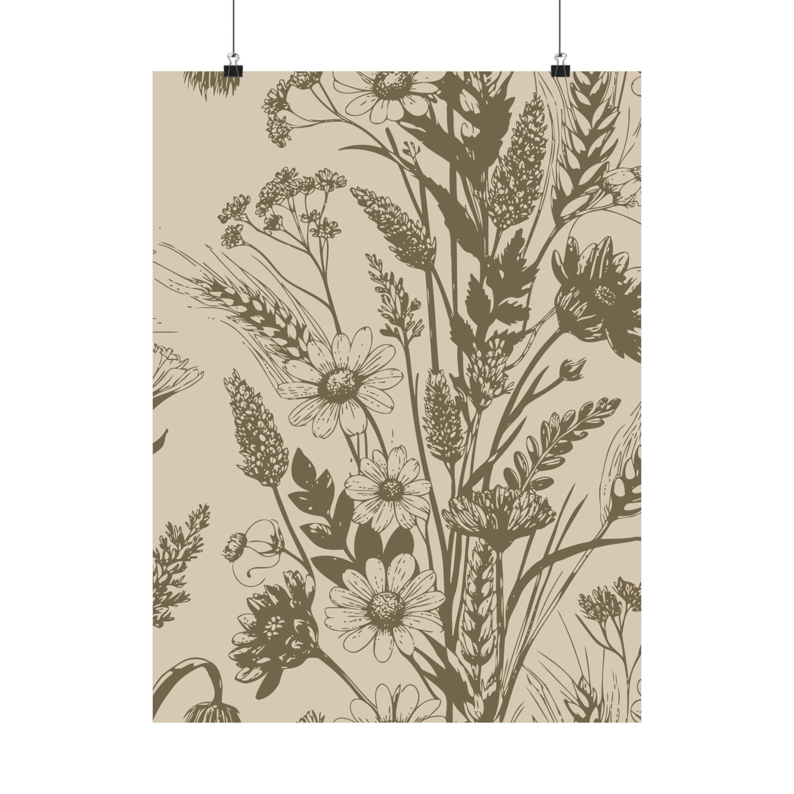 Wildflowers Pattern 133 - 18 in x 24 in Matte Poster