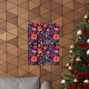 Mexican Floral Fiesta Pattern 059 - 18 in x 24 in Matte Poster