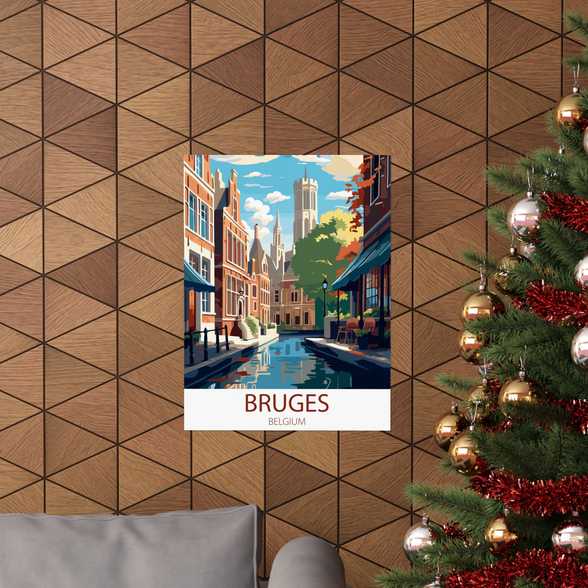 Famous Travel Destinations - Bruge, Belgium - 18 in x 24 in Matte Poster