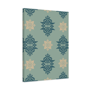 Damask Pattern 023 - 18 in x 24 in Matte Canvas, Stretched, 1.25 in