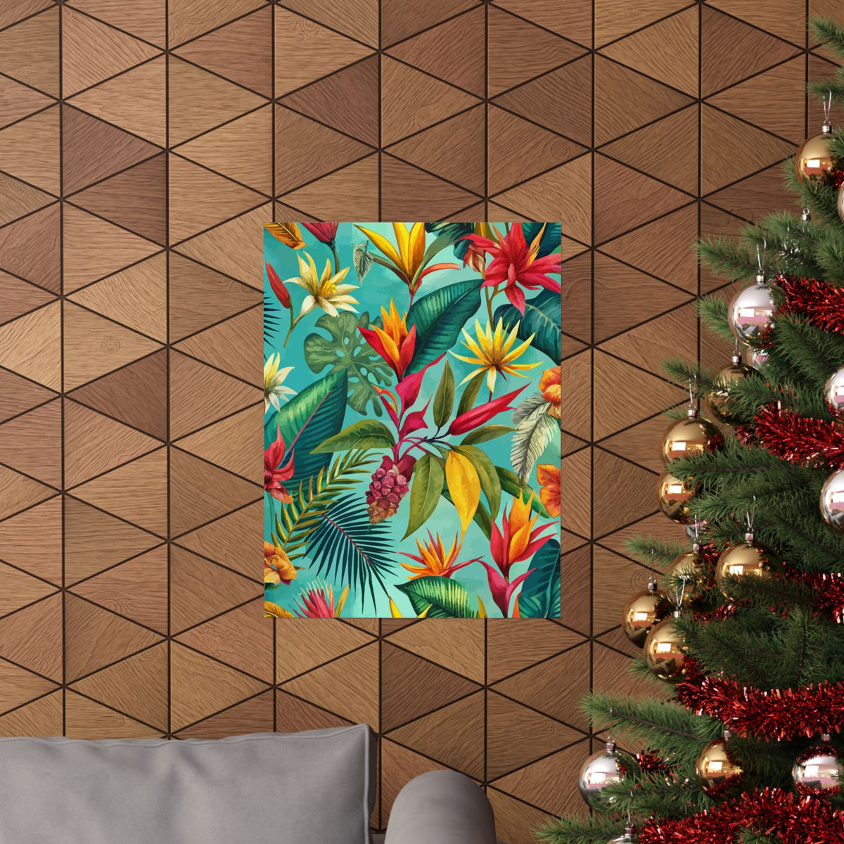 Folk Floral Pattern, Brazilian Inspired 03 - 18 in x 24 in Matte Poster