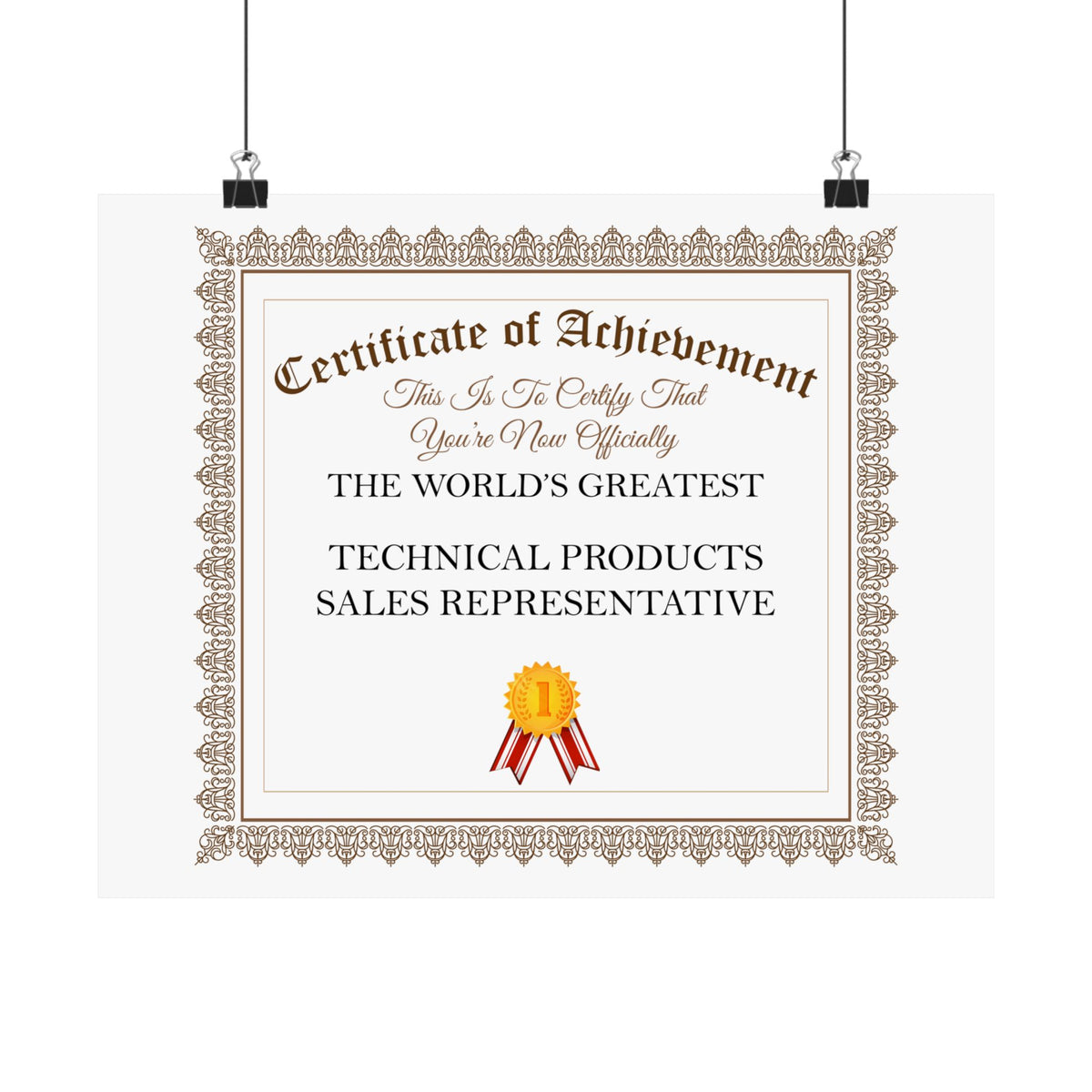 World's Greatest Technical Products Sales Representative - 14 in x 11 in Matte Poster