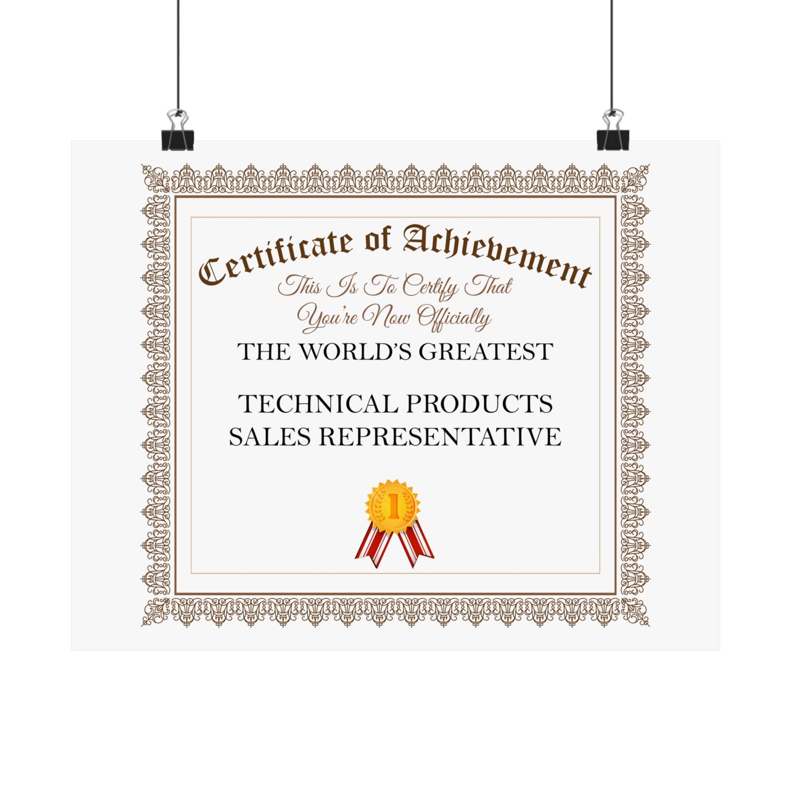 World's Greatest Technical Products Sales Representative - 14 in x 11 in Matte Poster