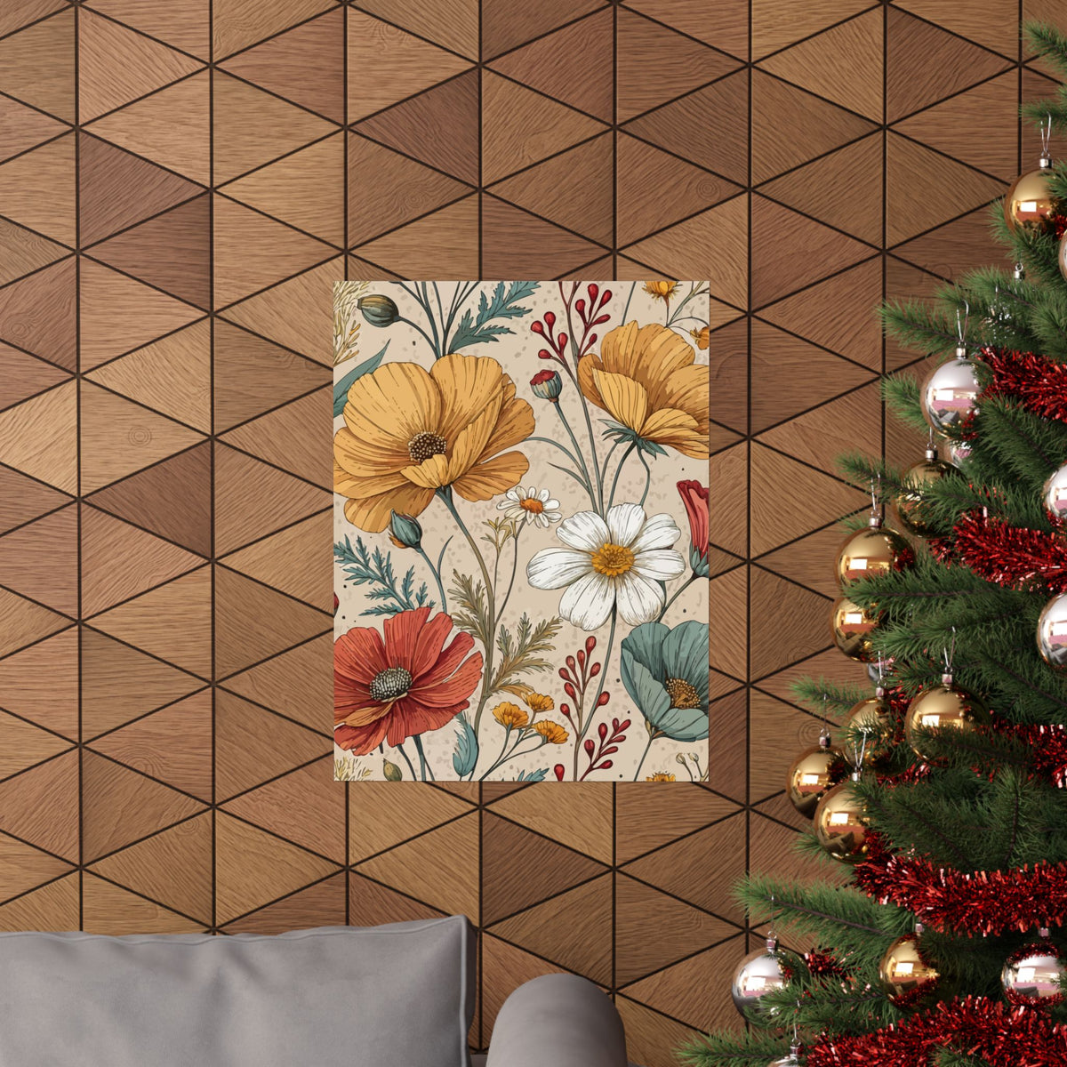 Wildflowers Pattern 031 - 18 in x 24 in Matte Poster