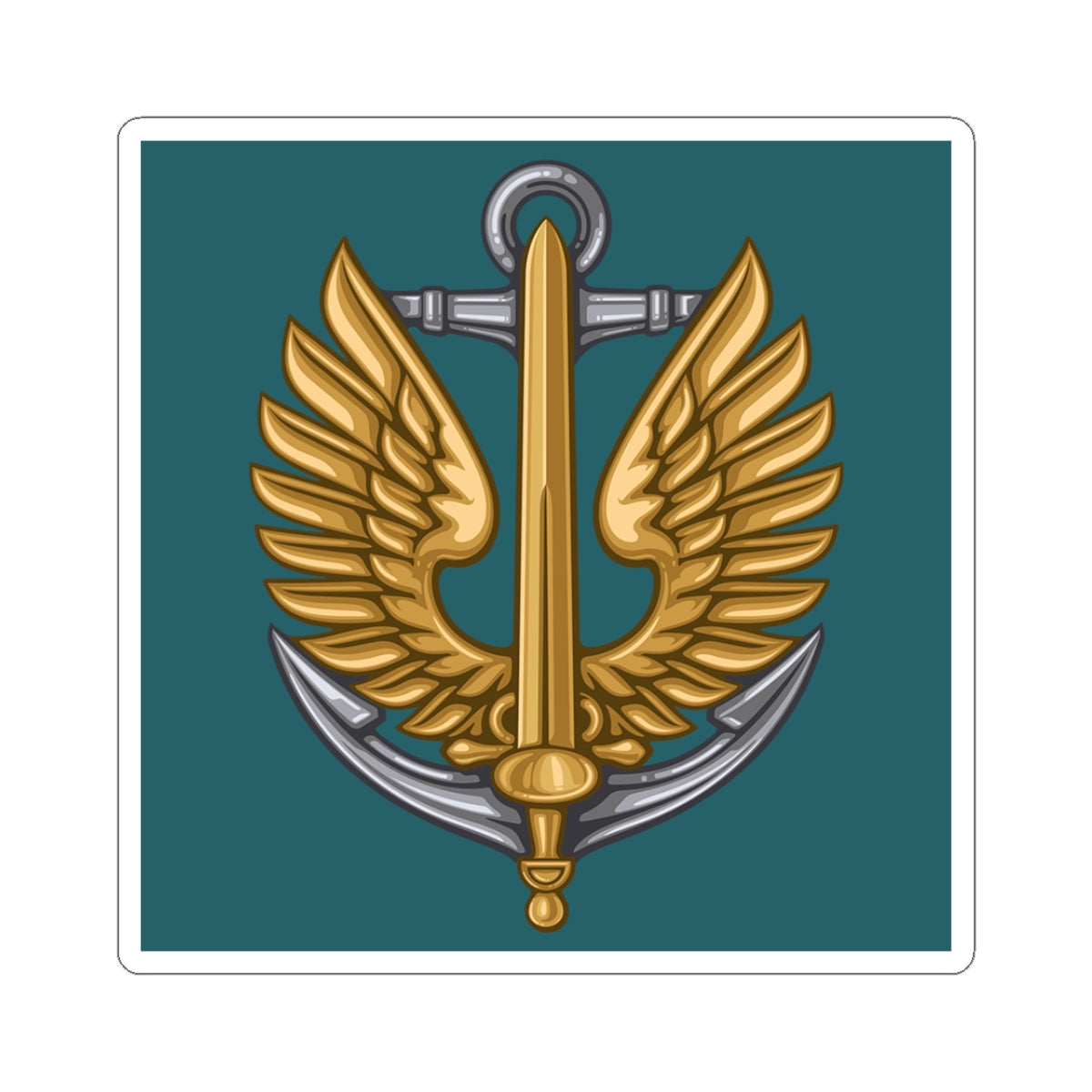 Ukrainian Marine Corps v2 - 3" x 3" Kiss-Cut Sticker