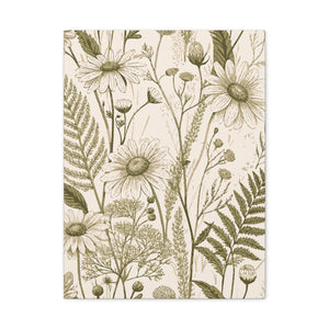 Wildflowers Pattern 086 - 18 in x 24 in Matte Canvas, Stretched, 1.25 in