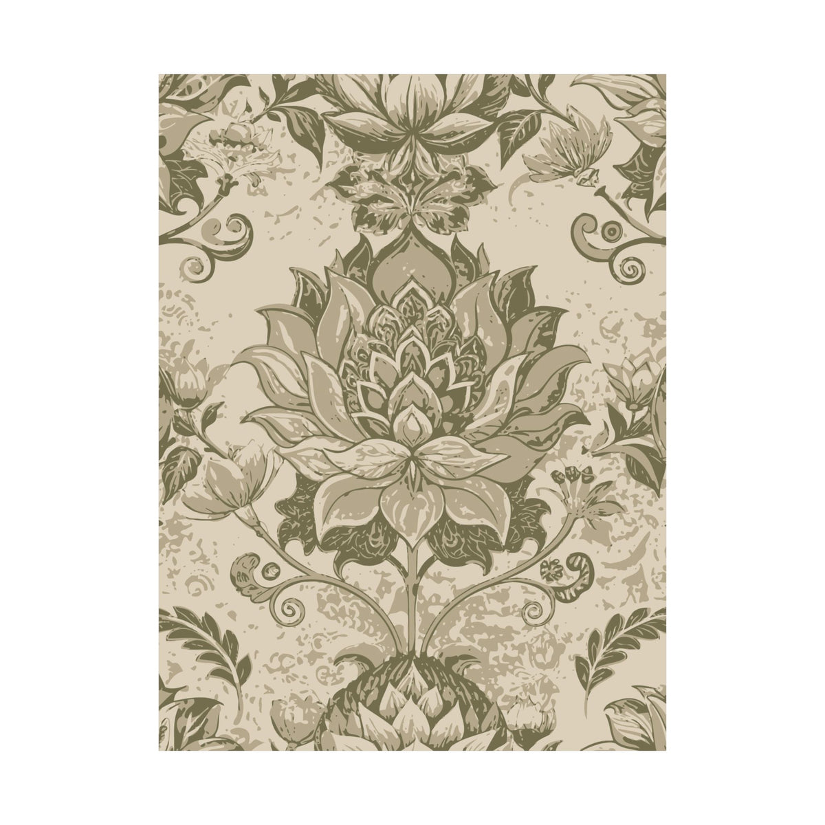 Folk Floral Pattern, Nepalese Inspired 01 - 18 in x 24 in Matte Poster