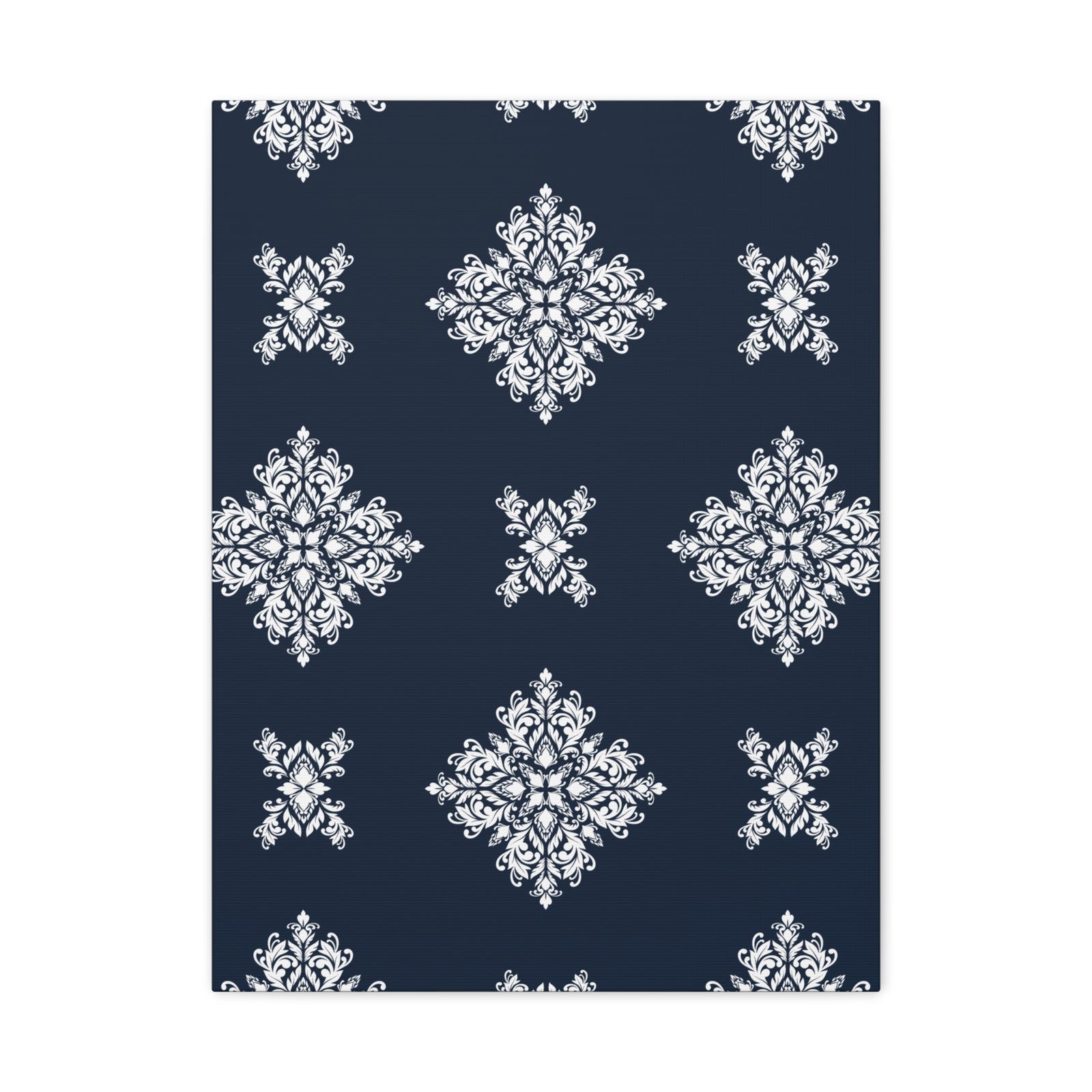 Damask Pattern 010 - 18 in x 24 in Matte Canvas, Stretched, 1.25 in