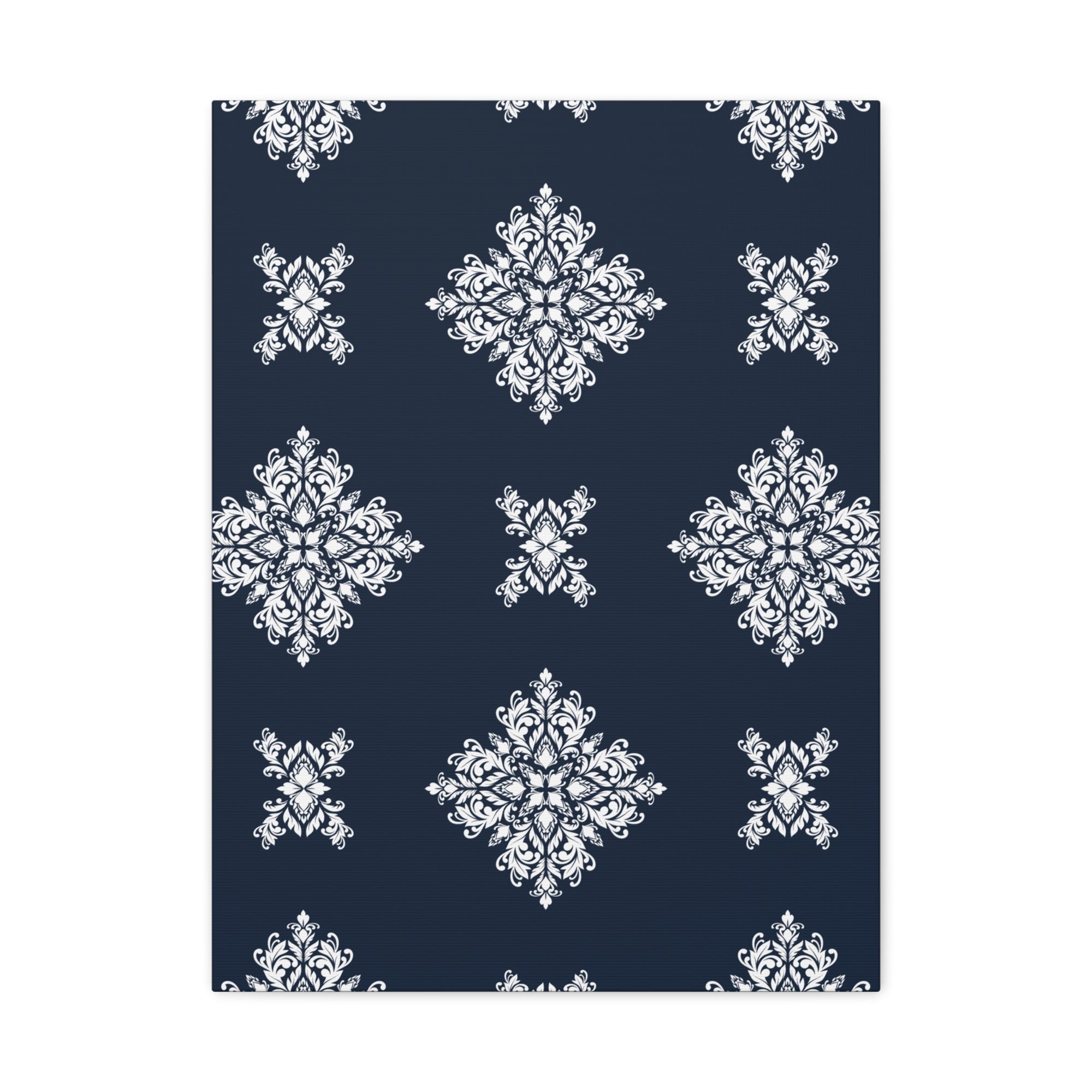 Damask Pattern 010 - 18 in x 24 in Matte Canvas, Stretched, 1.25 in