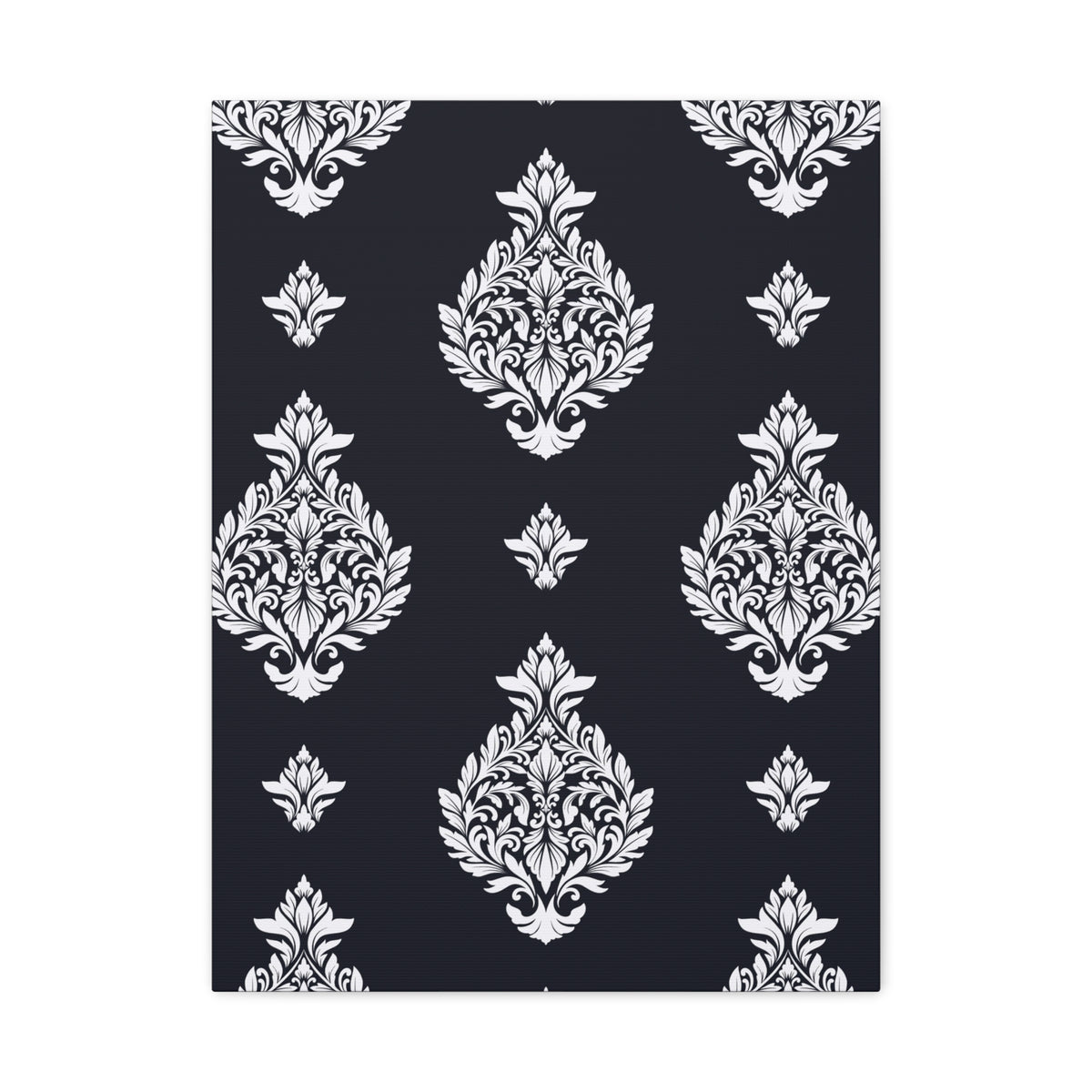 Damask Pattern 033 - 18 in x 24 in Matte Canvas, Stretched, 1.25 in