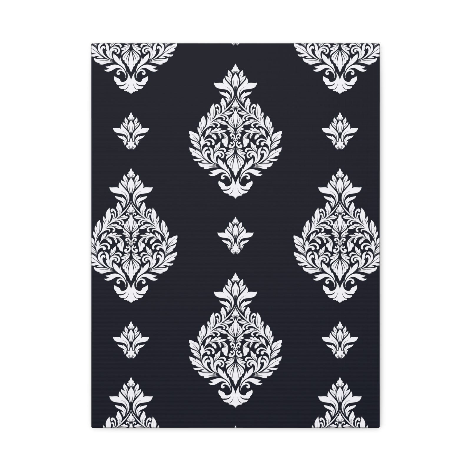 Damask Pattern 033 - 18 in x 24 in Matte Canvas, Stretched, 1.25 in