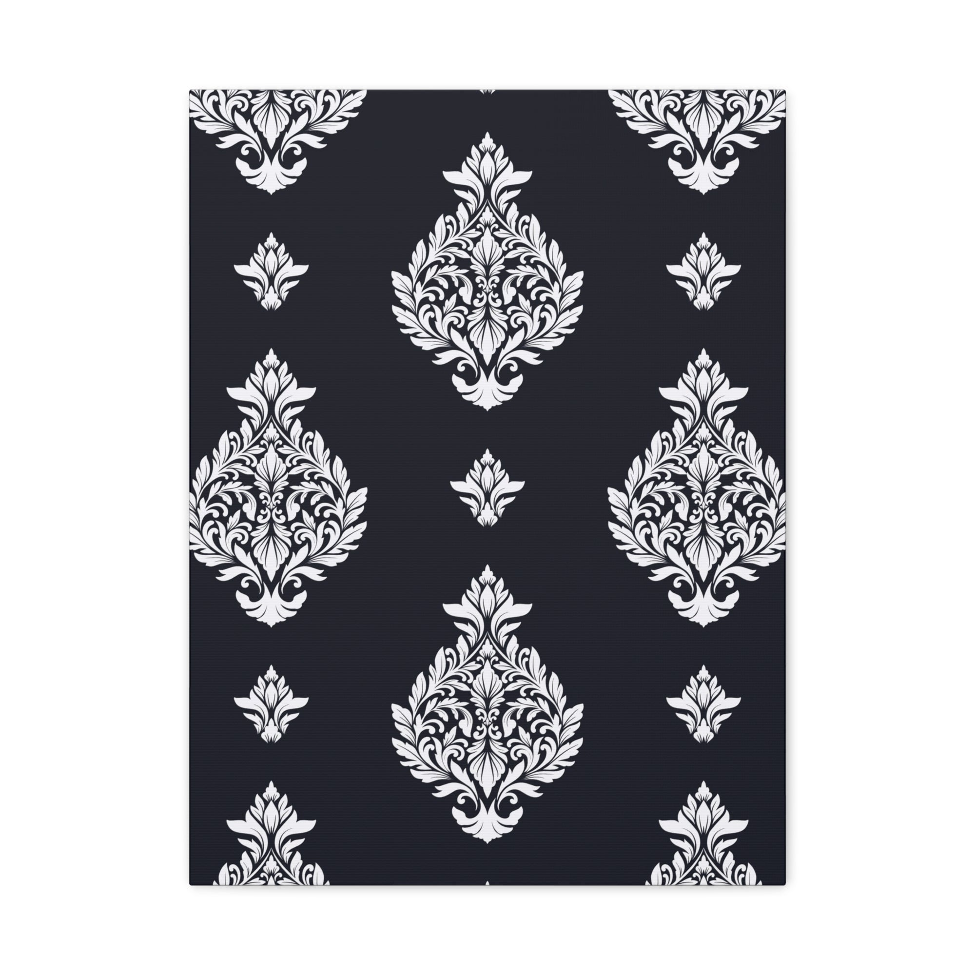 Damask Pattern 033 - 18 in x 24 in Matte Canvas, Stretched, 1.25 in