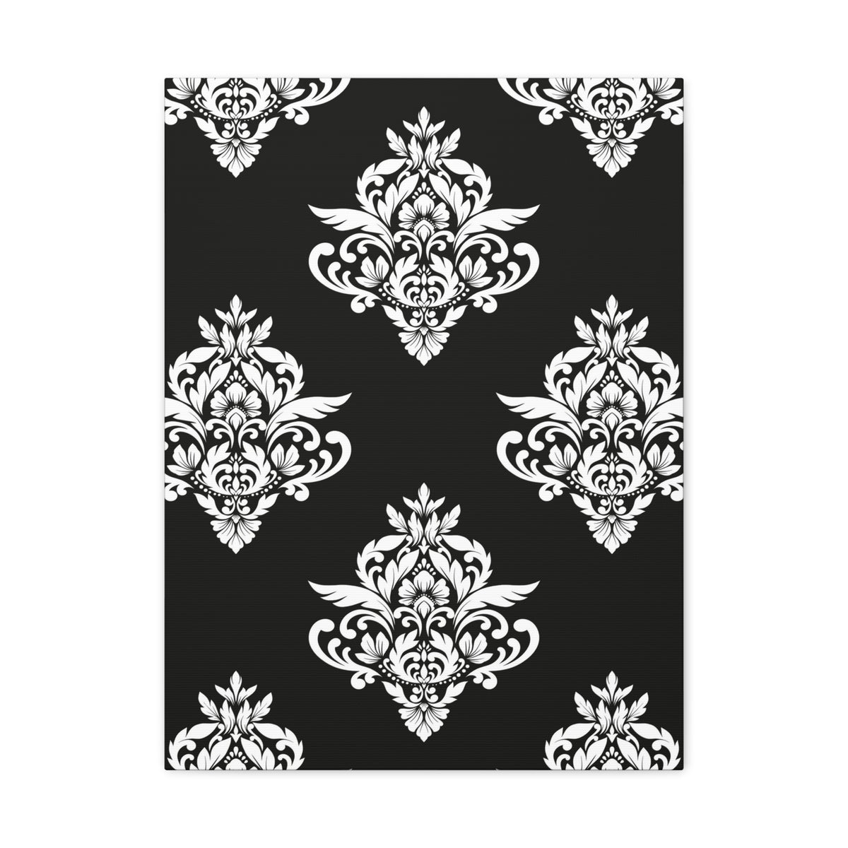 Damask Pattern 025 - 18 in x 24 in Matte Canvas, Stretched, 1.25 in