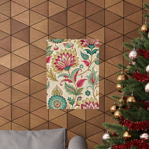 Folk Floral Pattern, Indian Inspired 04 - 18 in x 24 in Matte Poster