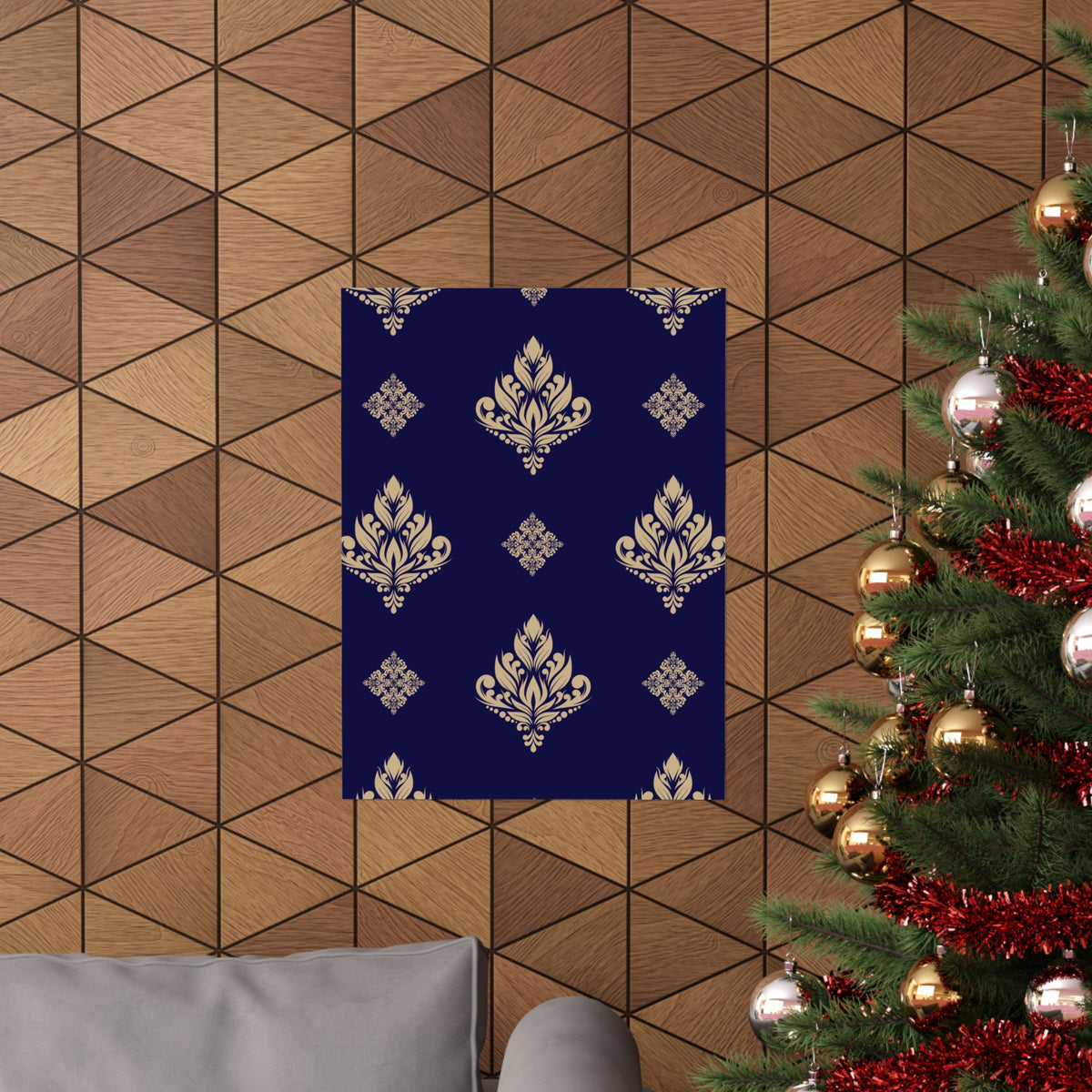 Damask Pattern 003 - 18 in x 24 in Matte Poster