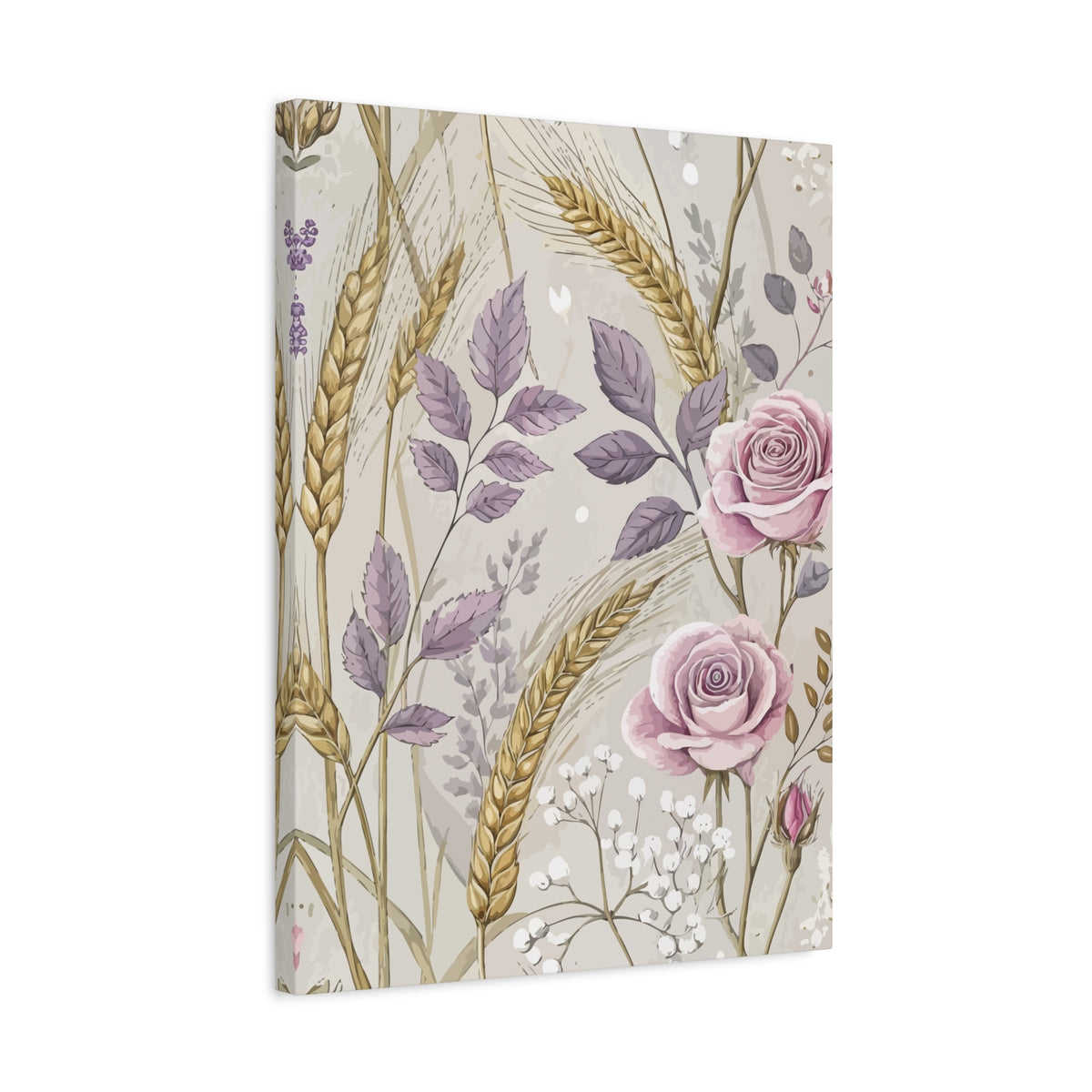 Wildflowers Pattern 049 - 18 in x 24 in Matte Canvas, Stretched, 1.25 in