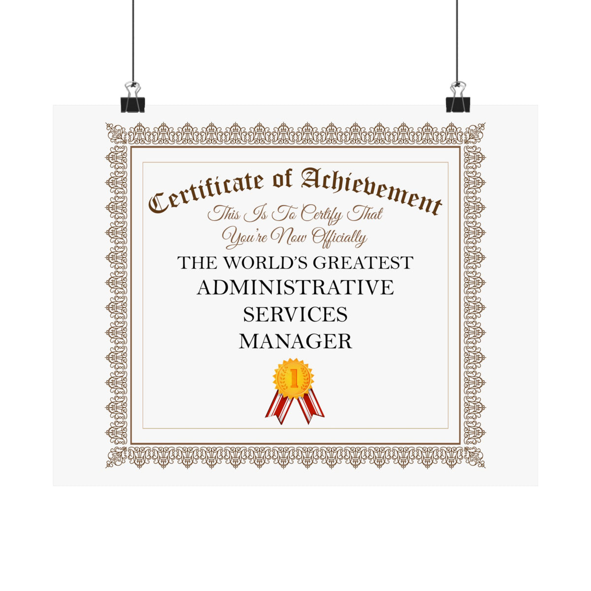 World's Greatest Administrative Services Manager - 14 in x 11 in Matte Poster