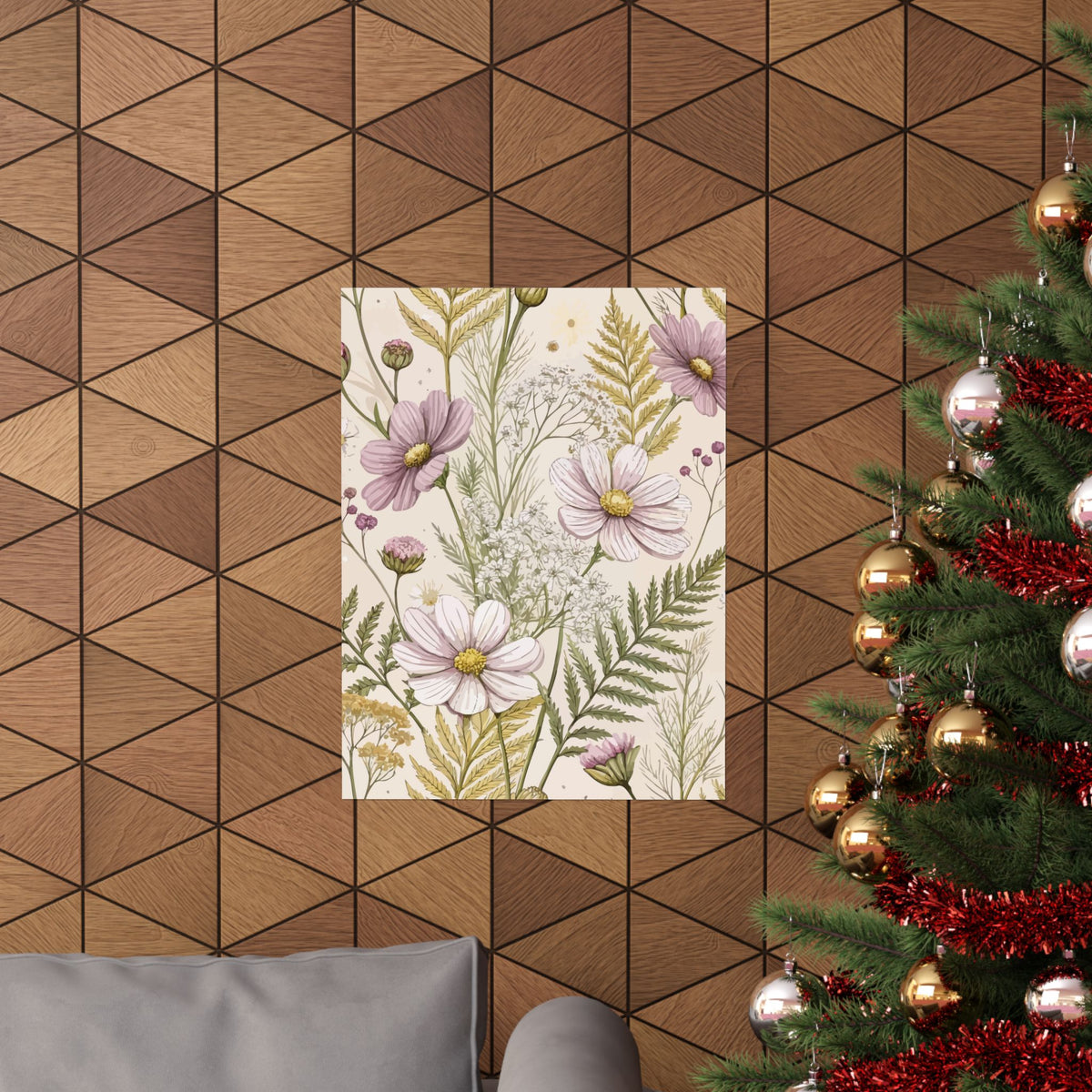 Wildflowers Pattern 092 - 18 in x 24 in Matte Poster