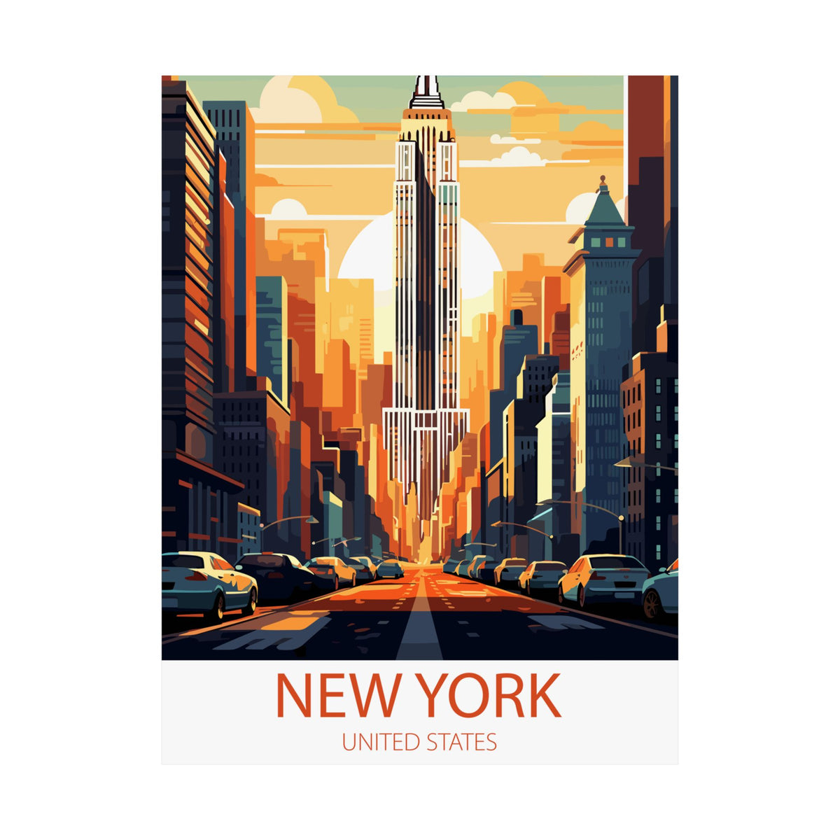Famous Travel Destinations - New York City, United States - 18 in x 24 in Matte Poster
