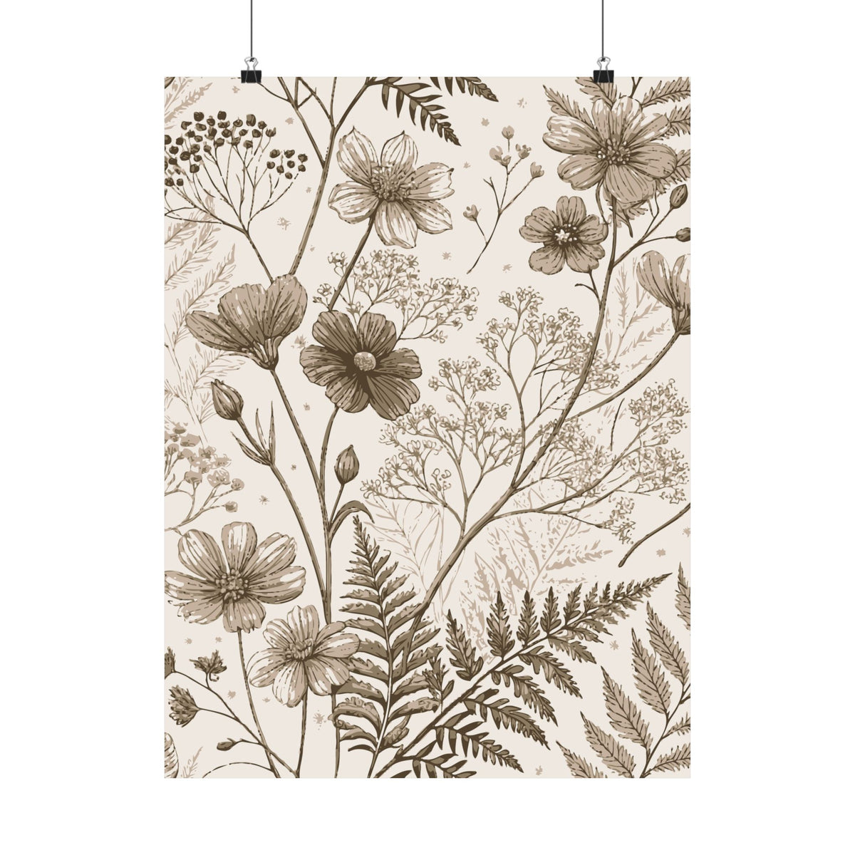 Wildflowers Pattern 115 - 18 in x 24 in Matte Poster