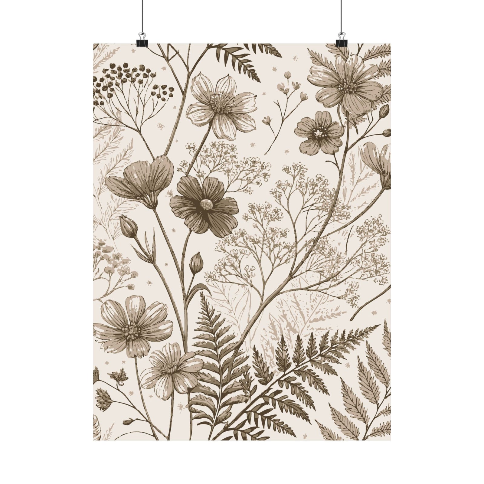 Wildflowers Pattern 115 - 18 in x 24 in Matte Poster
