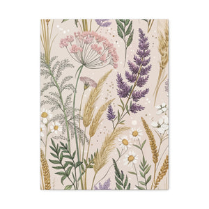 Wildflowers Pattern 145 - 18 in x 24 in Matte Canvas, Stretched, 1.25 in