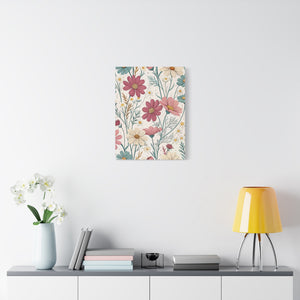 Wildflowers Pattern 110 - 18 in x 24 in Matte Canvas, Stretched, 1.25 in