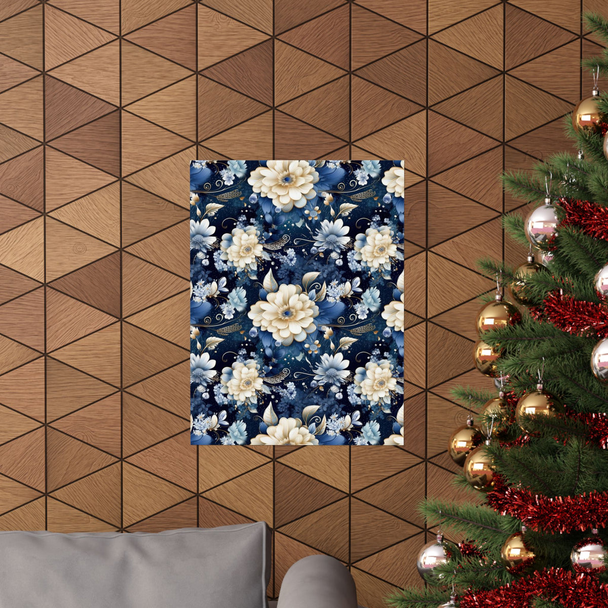 Nocturnal Bloom Pattern 001 - 18 in x 24 in Matte Poster